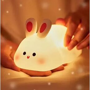 Lying Flat Duck Night Light, LED Squishy Duck Lamp, Cute Light Up Duck, Silicone Dimmable Nursery Nightlight, Rechargeable Bedside Touch Lamp for Breastfeeding, Finn The Duck