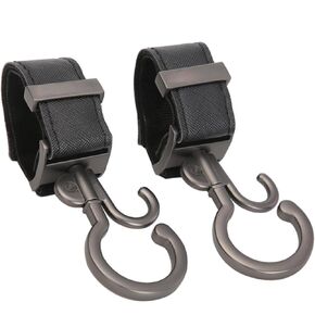 Stroller Hooks for Bags,2 Pack Portable Stroller Hook,Stroller Accessories (2 Pack,Gold)
