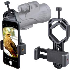 Telescope Smartphone Star Finder Mount - Universal Phone Adapter & Barrel Clamp for Stargazing, Moon Watching, and Scenery Viewing