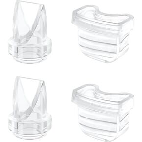 12 Pack 8pcs Duckbill Valves and 4pcs Diaphragm Compatible with MomMed S21/S18,TSRETE S21, MISSAA S18/S21,Mumgaroo S21,NICEGREEN Life S21 Wearable Breast Pump Parts, S21 Bresat Pump Replacement Parts