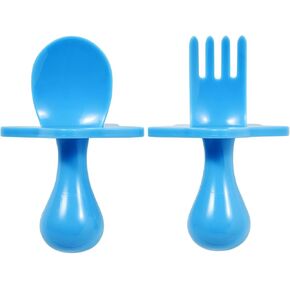 Nooli Baby Utensils Baby Feeding Baby Forks Baby Spoon Baby Feeding Supplies, BPA Phthalates-Free, Dishwasher and Sterilizer Safe, Gray