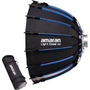 Aputure Amaran Light Dome Bowens Mount Modifier,Quick-Release Design with Grid,Two Difusion and Carrying Bag,Compatible with Amaran COB Lights and Other Bowens Mount fixtures (Light Dome 60)