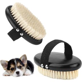 فرشاة نخيل الحيوانات الأليفة للكلاب والقطط ، فرشاة يدوية جرو لتدليك سقيفة الاستمالة ، فرشاة هريرة ناعمة كفاءة مزيل الشعر لزرع الشعر لحيوانات الشعر الطويلة والقصيرة (بنية) in Kuwait