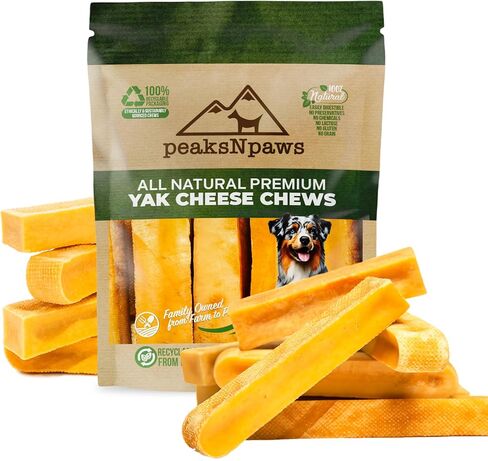 Himalayan Dog Chew, Yak Cheese Dog Treats, High Protein, Long Lasting Chews, Natural, Lactose Free Dog Treat for Aggressive Chewers Over 80 lbs, 3 Jumbo Treats, 100% Eco-Friendly Packaging in Kuwait