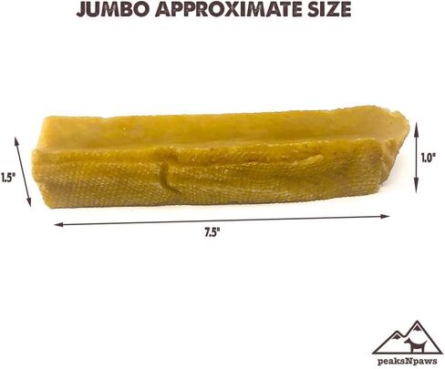 Himalayan Dog Chew, Yak Cheese Dog Treats, High Protein, Long Lasting Chews, Natural, Lactose Free Dog Treat for Aggressive Chewers Over 80 lbs, 3 Jumbo Treats, 100% Eco-Friendly Packaging in Kuwait