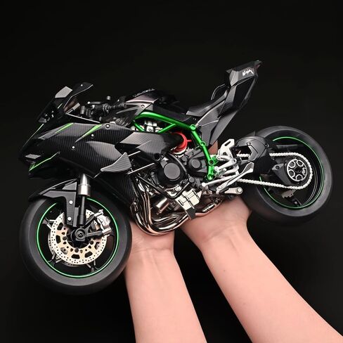 Die Cast Motorcycle 1:6 Scale for Kawasaki H2R Motorcycle Alloy Racing Motorcycle Model Power Toy Motorcycle Collection Kawasaki Model Motorcycle in Kuwait
