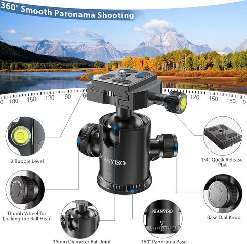 Camera Tripod 69 Inch, Patented 3-Way Swivel Portable Phone Tripod Professional Aluminum Alloy Travel Phone Camera Stand Monopod for Canon Nikon GoPro DSLR, DV Video Camcorder, Smartphone Black in Saudi Arabia