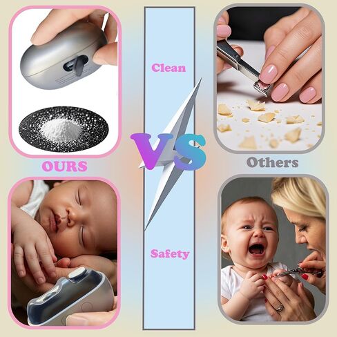New Upgraded 4-in-1 Multi Functional Electric Nail Clipper, Electric Nail Trimmer with Scrap Storage & 2 Speeds, Rechargeable Portable Safety Fingernail Trimmer for Baby/Kids/Adults/Seniors (White) in Saudi Arabia