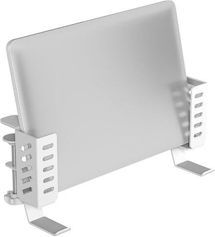 Desk Side Storage Organizer Width Adjustable No Drill Laptop Holder with Headphone Stand Clamp Organizer for Laptops Keyboards Headphone Tablets （Black） in Kuwait