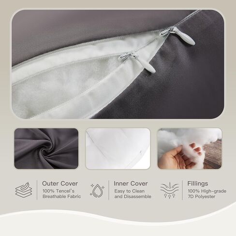 Pregnancy Pillow for Sleeping, Full Body Maternity Pillow, Cooling & Buttery Soft Sustainable Tencel Lyocell with Removable & Washable Cover, Multi-Functional Comfort, Grey Green in Saudi Arabia