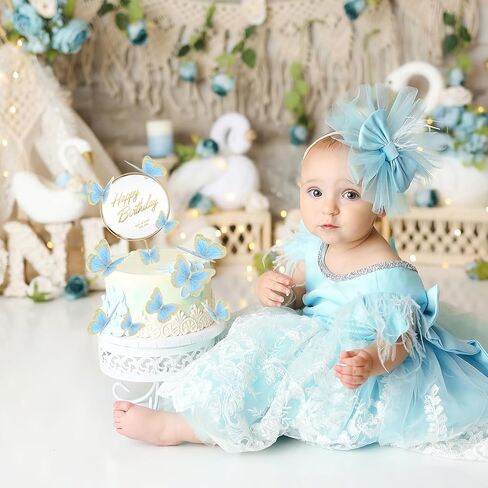 11 قطعة من كعكة الفراشة أقطار أعلى مع كعكة عيد ميلاد سعيد أقطار أعلى من الذهب الوردي الفراشة زخارف كعكة عيد ميلاد للبنات عيد ميلاد حفل زفاف ديكور استحمام الطفل (وردي 3) in Kuwait