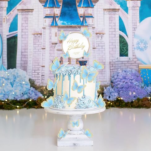 11 قطعة من كعكة الفراشة أقطار أعلى مع كعكة عيد ميلاد سعيد أقطار أعلى من الذهب الوردي الفراشة زخارف كعكة عيد ميلاد للبنات عيد ميلاد حفل زفاف ديكور استحمام الطفل (وردي 3) in Kuwait