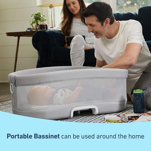 Graco DreamMore Bedside Bassinet, Newborn Bassinet, Travel Bassinet, Portable Bassinet for Newborn Babies to 6 Months, Willow in Saudi Arabia