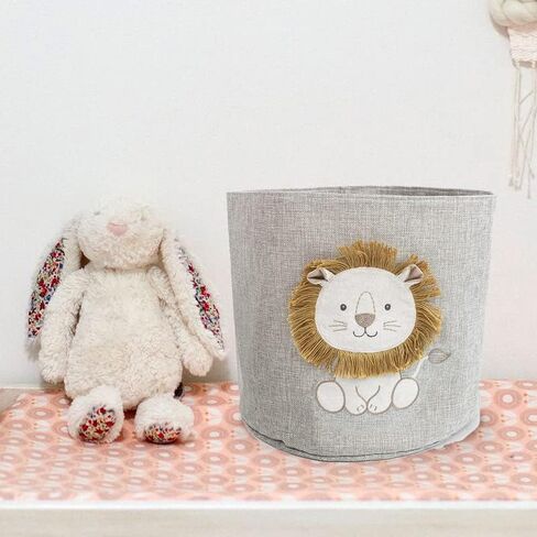 Mon Ami Seahorse Designer Linen Storage Bin, Kids Laundry Basket, Toy Boxes for Kids, Kids Hamper, Cute Baby Nursery Baskets for Bedroom and Bathroom Decor, Toy Storage for Girls & Boys, 8x8 in in Kuwait