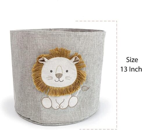 Mon Ami Seahorse Designer Linen Storage Bin, Kids Laundry Basket, Toy Boxes for Kids, Kids Hamper, Cute Baby Nursery Baskets for Bedroom and Bathroom Decor, Toy Storage for Girls & Boys, 8x8 in in Kuwait