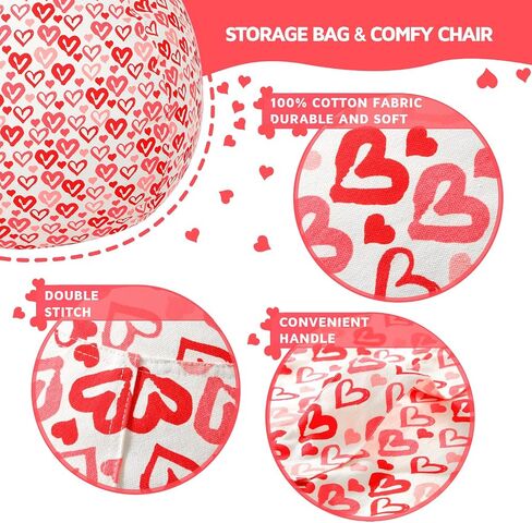 WEKAPO Stuffed Animal Storage Bean Bag Chair Cover for Kids | Stuffable Zipper Beanbag for Organizing Children Plush Toys Large Premium Cotton Canvas (Gray, X-Large) in Saudi Arabia