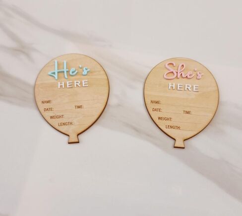YongPan Hello World Birth Announcement Disc,She’s Here or He's Here Newborn announcement, Baby Announcement Signs for Newborns (Circle) in Saudi Arabia
