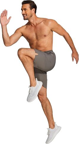 COOFANDY Men's Athletic Running Shorts Quick Dry Fitted Gym Workout Short Pants Sports Training Shorts with Pockets in Kuwait