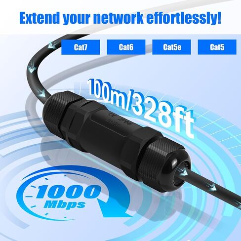 QINGLER Ethernet Splitter 1 to 2 High Speed 1000Mbps Internet Splitter with USB Power Cable, RJ45 Splitter Network Extension for Cat5/5e/6/7/8 Cable [2 Devices Simultaneous Networking] in Saudi Arabia