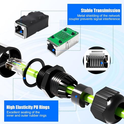 QINGLER Ethernet Splitter 1 to 2 High Speed 1000Mbps Internet Splitter with USB Power Cable, RJ45 Splitter Network Extension for Cat5/5e/6/7/8 Cable [2 Devices Simultaneous Networking] in Saudi Arabia