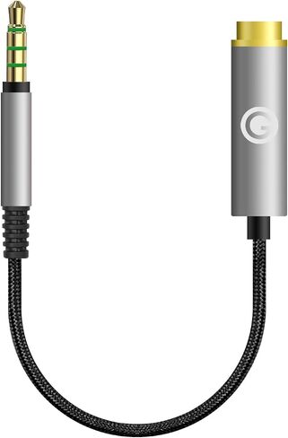Geekria3.5mm (1/8'') Stereo Male to 4.4mm Balanced Female Adapter Cord/5 Cores Conversion Audio Cable, Headphones Plug Adapter, Aluminum Alloy Audio Plug, PP Yarn Braided Upgrade Cable (0.5ft) in Saudi Arabia