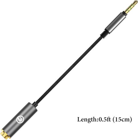 Geekria3.5mm (1/8'') Stereo Male to 4.4mm Balanced Female Adapter Cord/5 Cores Conversion Audio Cable, Headphones Plug Adapter, Aluminum Alloy Audio Plug, PP Yarn Braided Upgrade Cable (0.5ft) in Saudi Arabia
