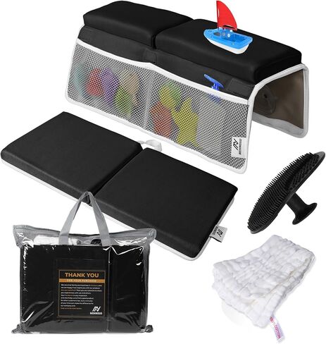 حمام الطفل الركوع و COMBOW RETT PAD | حشوة سميكة إضافية ، غير قابلة للانزلاق ، قابلة للغسل ، بدون رائحة - تشمل إكسسوارات حمام الأطفال في حقيبة حمل جاهزة للهدية - أساسيات حمام الأطفال والطفل in Saudi Arabia