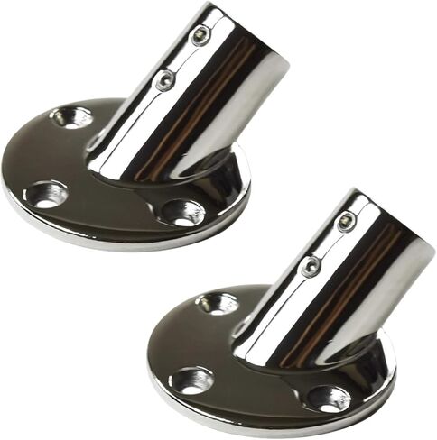 MARINE CITY Heavy Duty 316 Grade Stainless Steel Marine Grade Casting Boat Hand Railing Fittings 7/8 Inches Round Base 45 Degree Tube Base for Marines – Boats – Ships – Yachts (Pack of 1) in Saudi Arabia