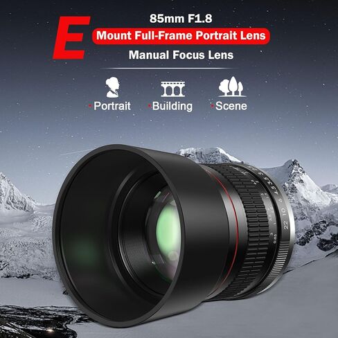 85mm Lens for Canon RF - 85mm f1.8 Portrait Lens Manual Focus(MF) for Canon EOS R/Ra/RP/R3/R5/R5 C/R6/R6 Mark II /R7/R8/R10/R50/R100 Mirrorless Camera (for Canon RF) in Kuwait