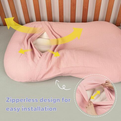 FUNUPUP Muslin Baby Lounger Cover Compatible with Snuggle Me Lounger, Infant Lounger Pillow Cover for Newborn, Removable Newborn Lounger Cover for Boys and Girls, Blue in Saudi Arabia