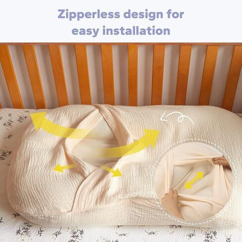 FUNUPUP Muslin Baby Lounger Cover Compatible with Snuggle Me Lounger, Infant Lounger Pillow Cover for Newborn, Removable Newborn Lounger Cover for Boys and Girls, Blue in Saudi Arabia