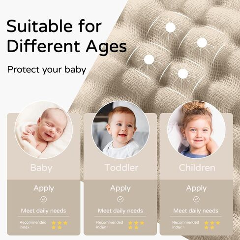 Yoofoss Hooded Baby Towels for Newborn 100% Muslin Cotton Baby Bath Towel with Hood for Babies, Infant, Toddler and Kids, Large 32x32Inch, Soft and Absorbent Newborn Essential in Kuwait