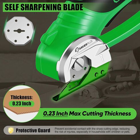 Cordless Electric Scissors,4V Rechargeable Cardboard Box Cutter Heavy Duty Fabric Scissor with Safety Lock & LED Light,Power Rotary Cutter for Leather Carpet Plastic Cutting,Sewing,Crafting in Saudi Arabia