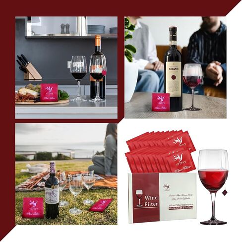 12 Pack the Wand Wine Purifier, Wine Filter, Wine Accessories for Wine Lovers, Wine Sulfite Filter To Remove Sulfite And Histamine, Eliminate Headaches, Reduce Wine Allergies in Saudi Arabia