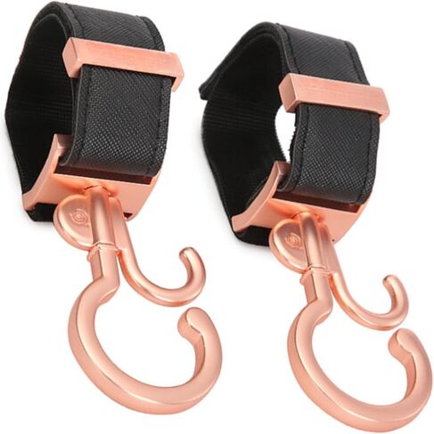 Stroller Hooks for Bags,2 Pack Portable Stroller Hook,Stroller Accessories (2 Pack,Gold) in Saudi Arabia
