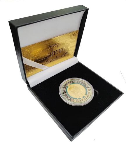 Challenge Coin Display Case/Holder/Stand with Military Individual Collectible Coins,Gifts for Veterans in Kuwait
