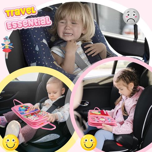 URMYWO Busy Board - Montessori Toys for 1 2 3 4 Year Old, Busy Book Toddler Activities with Fine Motor Skills, Autism Sensory Toys Gifts for Boys Girls, Travel Toys for Road Trip Plane Car in Saudi Arabia
