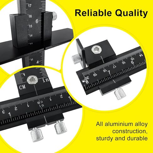 Cabinet Handle Jig, All Aluminum Cabinet Hardware Jig Tool for Handles Pulls Knobs, Cabinet Pull jig with Automatic Center Punch, Cabinet Hardware Template for Door Drawer Handles Installation in Saudi Arabia