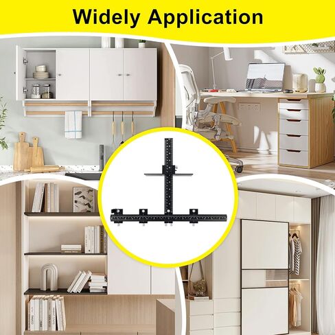 Cabinet Handle Jig, All Aluminum Cabinet Hardware Jig Tool for Handles Pulls Knobs, Cabinet Pull jig with Automatic Center Punch, Cabinet Hardware Template for Door Drawer Handles Installation in Saudi Arabia