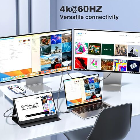USB C to C 3.2 Gen 2×2 Cable 100W/20Gbps [6FT 2Pack] 4K Video Output Fast Charge Compatible with Thunderbolt 3/4 for iPhone 15 Pro MacBook iPad Galaxy S23 Pixel Dell LG Type C Display Monitor etc. in Kuwait