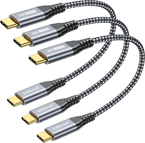 USB C to C 3.2 Gen 2×2 Cable 100W/20Gbps [6FT 2Pack] 4K Video Output Fast Charge Compatible with Thunderbolt 3/4 for iPhone 15 Pro MacBook iPad Galaxy S23 Pixel Dell LG Type C Display Monitor etc. in Kuwait