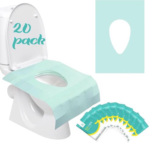 Toilet Seat Covers Disposable,30 Pack Colorful Toilet Seat Covers for Adults and Kids Potty Training,XL Waterproof Travel Accessories for Public Restrooms,Airplane,Camping in Saudi Arabia