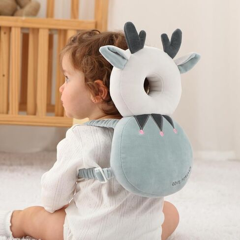 Baby Head Protector Backpack - Soft & Lightweight Head Protection Pillow for Bebe Walking and Crawling(Corgi in Saudi Arabia