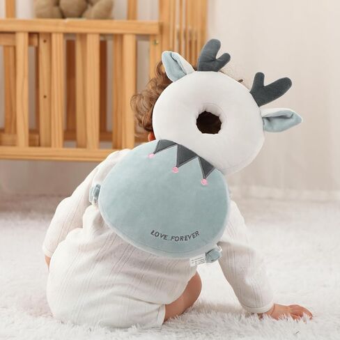 Baby Head Protector Backpack - Soft & Lightweight Head Protection Pillow for Bebe Walking and Crawling(Corgi in Saudi Arabia