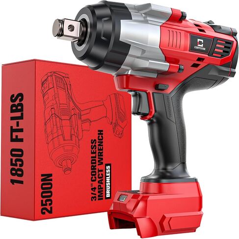 Cordless Impact Wrench 1/2 inch for Milwaukee 18V Battery: 1400FT-LBS High Torque Impact Wrench Heavy Duty Tool - Brushless Electric Impact Gun Includes LED Work Light - Bare Tool Only in Saudi Arabia