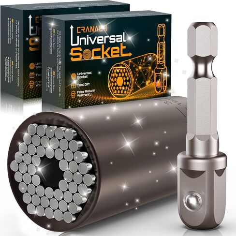 Stocking Stuffers Super Universal Socket - Tools Gifts for Men Women Grip Socket with Power Drill Adapter Unscrew Any bolt Cool Gadgets for Men Car Guy Gift Ideas for Adults Dad Stuff Christmas Gifts in Saudi Arabia
