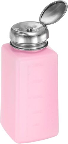 HARFINGTON Solvent Alcohol Dispenser 100ml(3.4oz) Push Down Liquid Dispenser Pump Bottle with Sealing Stainless Steel Lid for Acetone Cleanser Polish Remover, Blue in Saudi Arabia