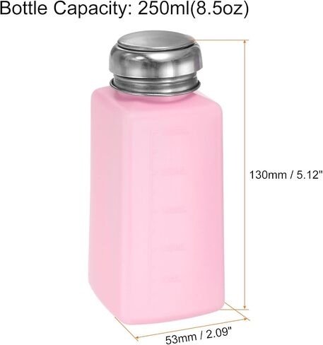 HARFINGTON Solvent Alcohol Dispenser 100ml(3.4oz) Push Down Liquid Dispenser Pump Bottle with Sealing Stainless Steel Lid for Acetone Cleanser Polish Remover, Blue in Saudi Arabia