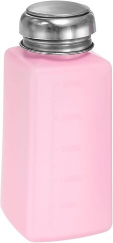 HARFINGTON Solvent Alcohol Dispenser 100ml(3.4oz) Push Down Liquid Dispenser Pump Bottle with Sealing Stainless Steel Lid for Acetone Cleanser Polish Remover, Blue in Saudi Arabia