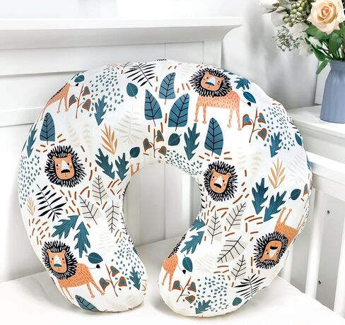 SWESEN Nursing Pillow Cover Girls, Floral Breastfeeding Pillow Cover for Baby, Snug Fits Newborn Nursing Pillow Case, Super Soft Breathable, Flower Lattice in Saudi Arabia